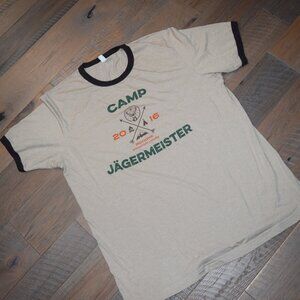 RARE Camp Jagermeister Ringer Tee Shirt JAGER Mohonk Mountain House Adult XL